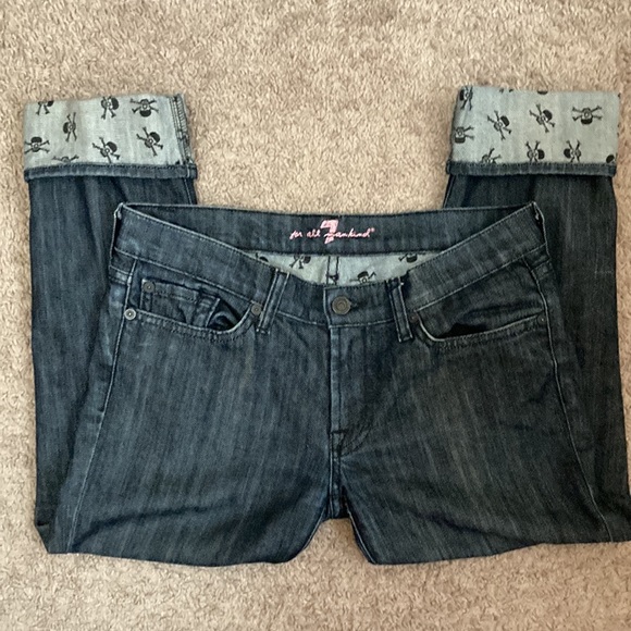 7 For All Mankind Denim - 7 for all mankind Roxanne Skull Size 28